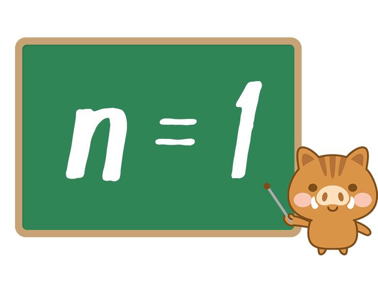 n=1